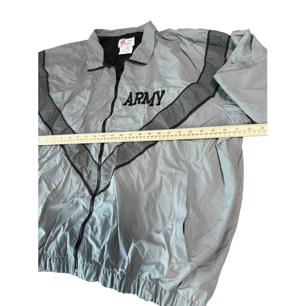 US Army IPFU Training Jacket Gray Reflective Windbreaker Large Regular - Picture 3 of 5